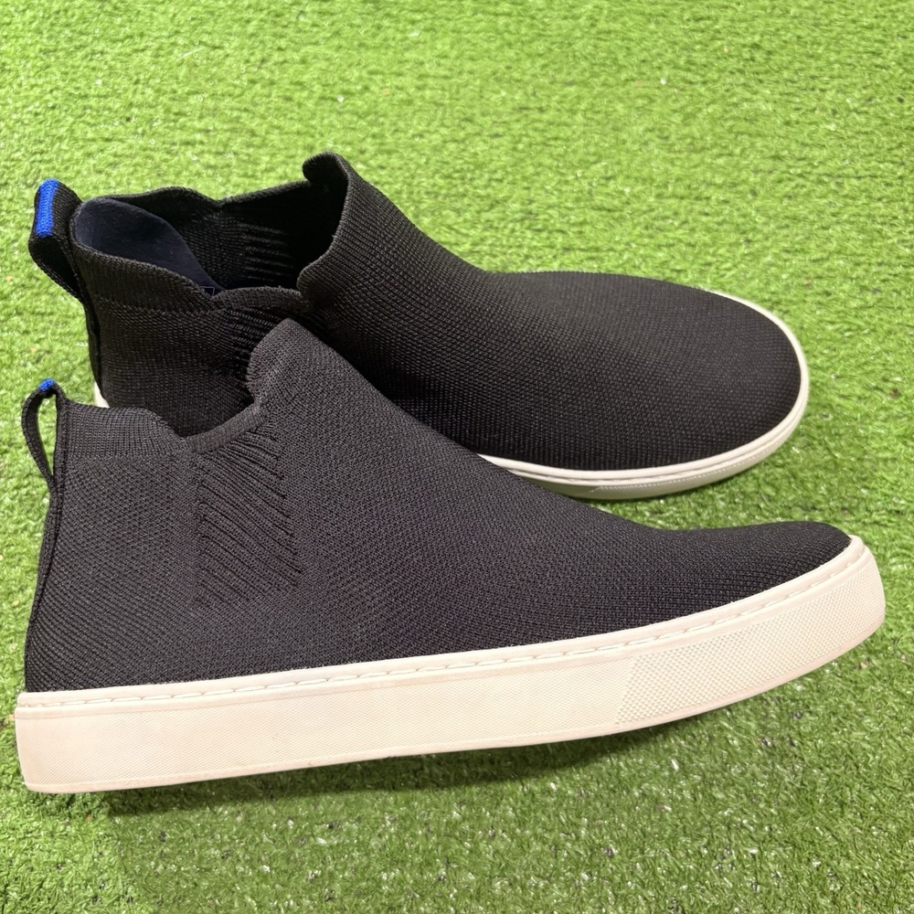 Rothy's The Chelsea Black Knit Sneaker Boot Women's Size US 9 Slip In